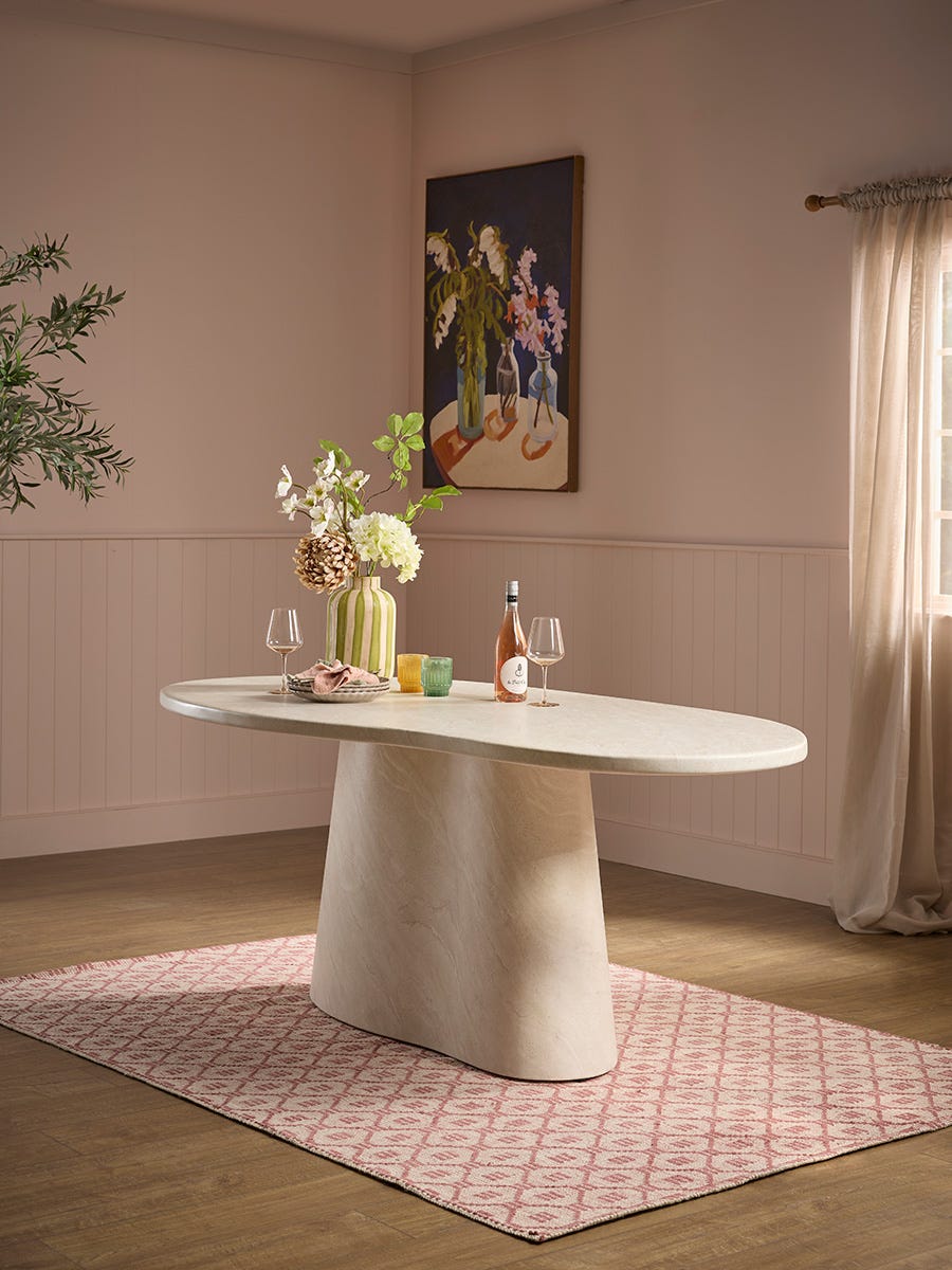 Cleo Concrete Oval Dining Table - 6 Seater