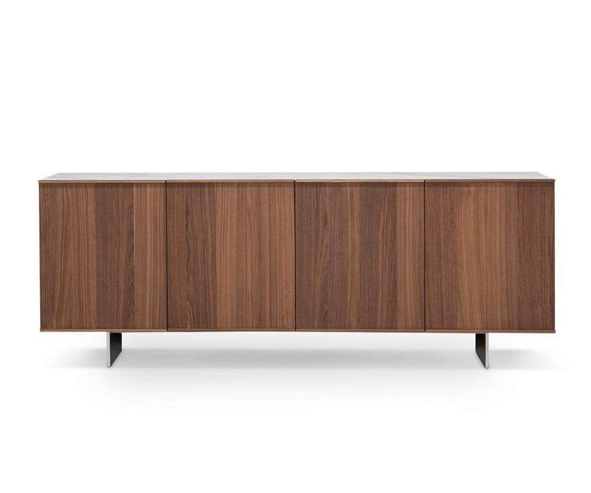 Acero Sideboard - White Ceramic/Walnut Veneer