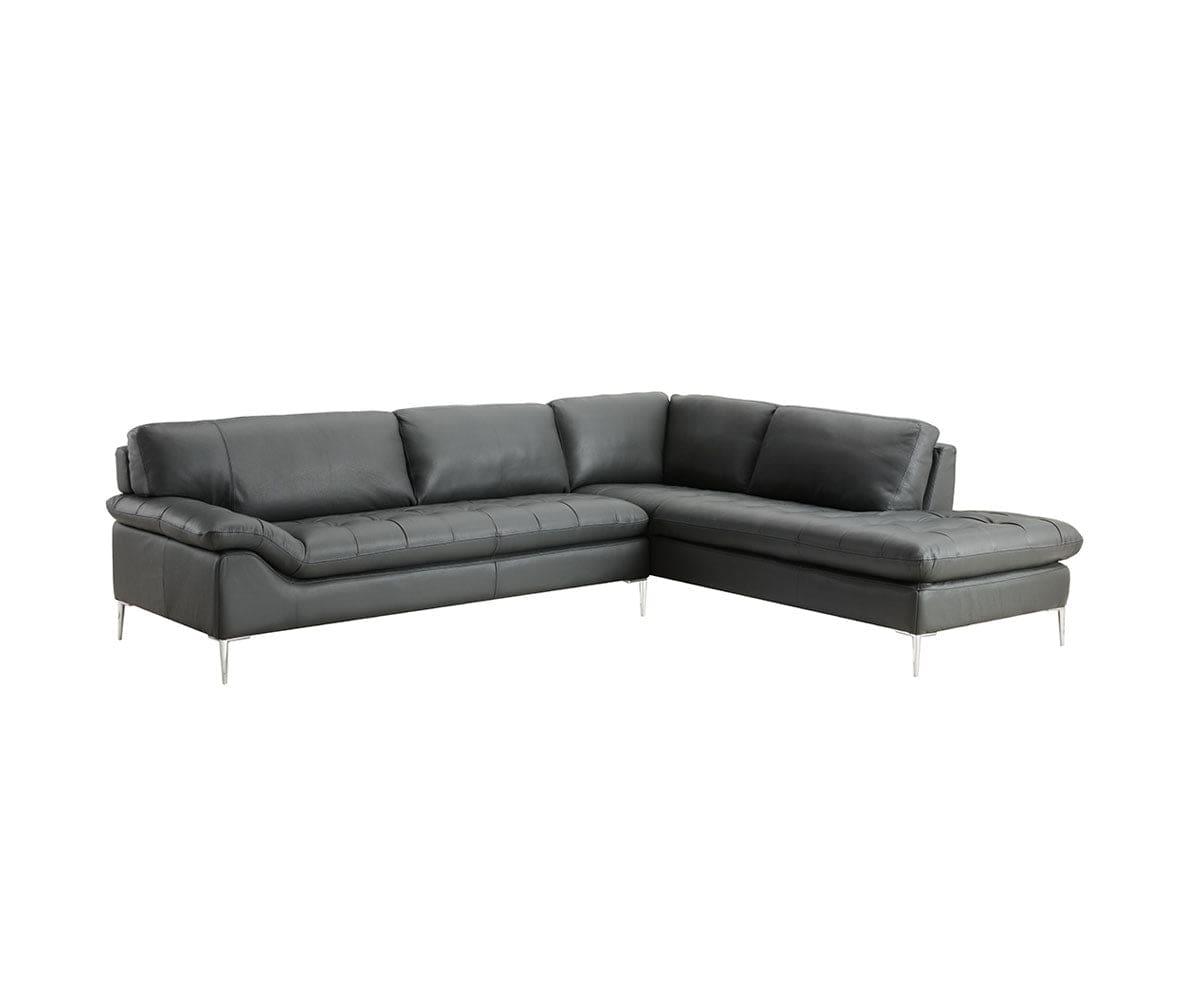 Bellini Leather Right Sectional - Dark Grey MF639/S