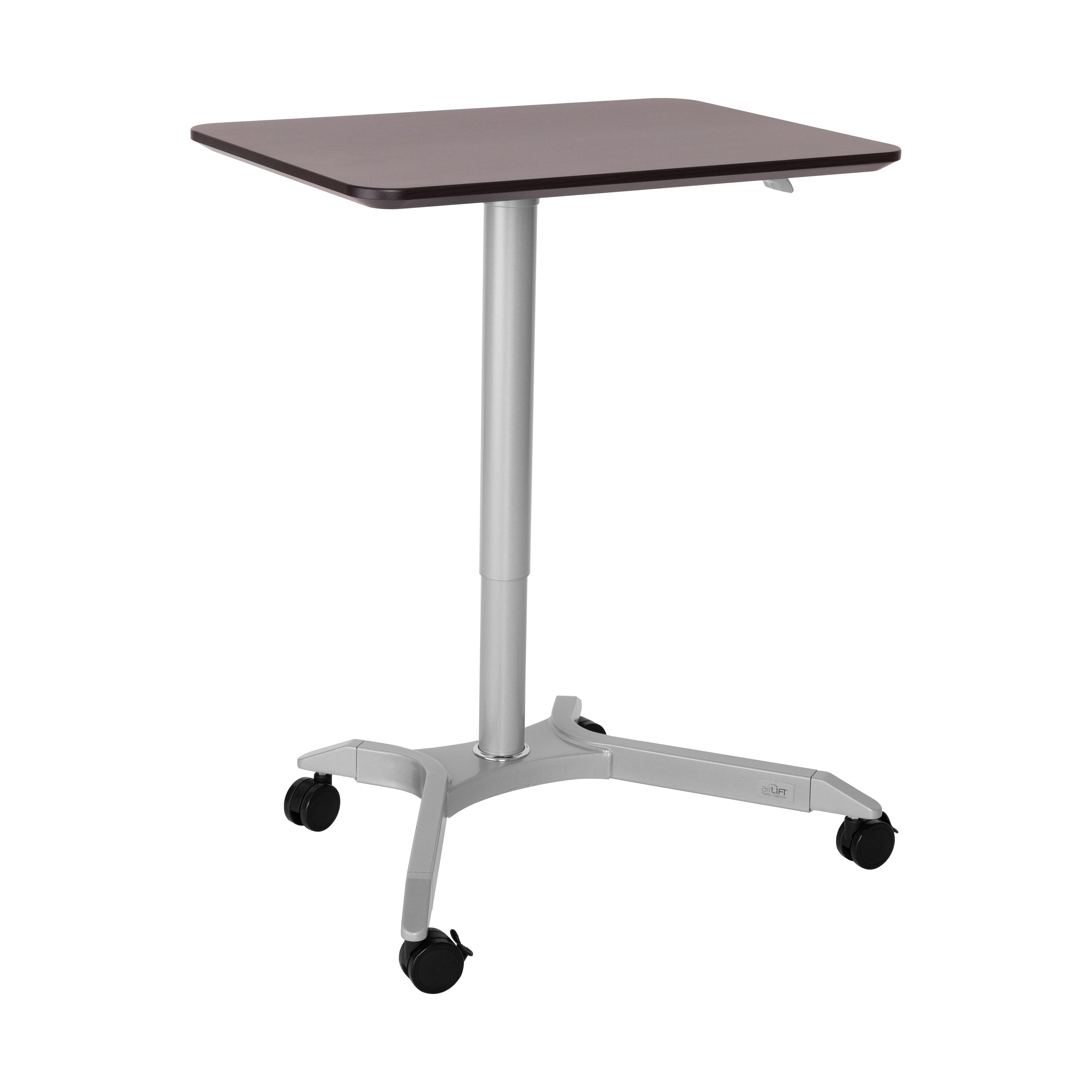 airLIFT® Premium Pneumatic Sit-Stand Mobile Desk Cart - Espresso