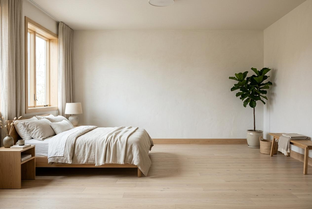 Beds in a furnished room